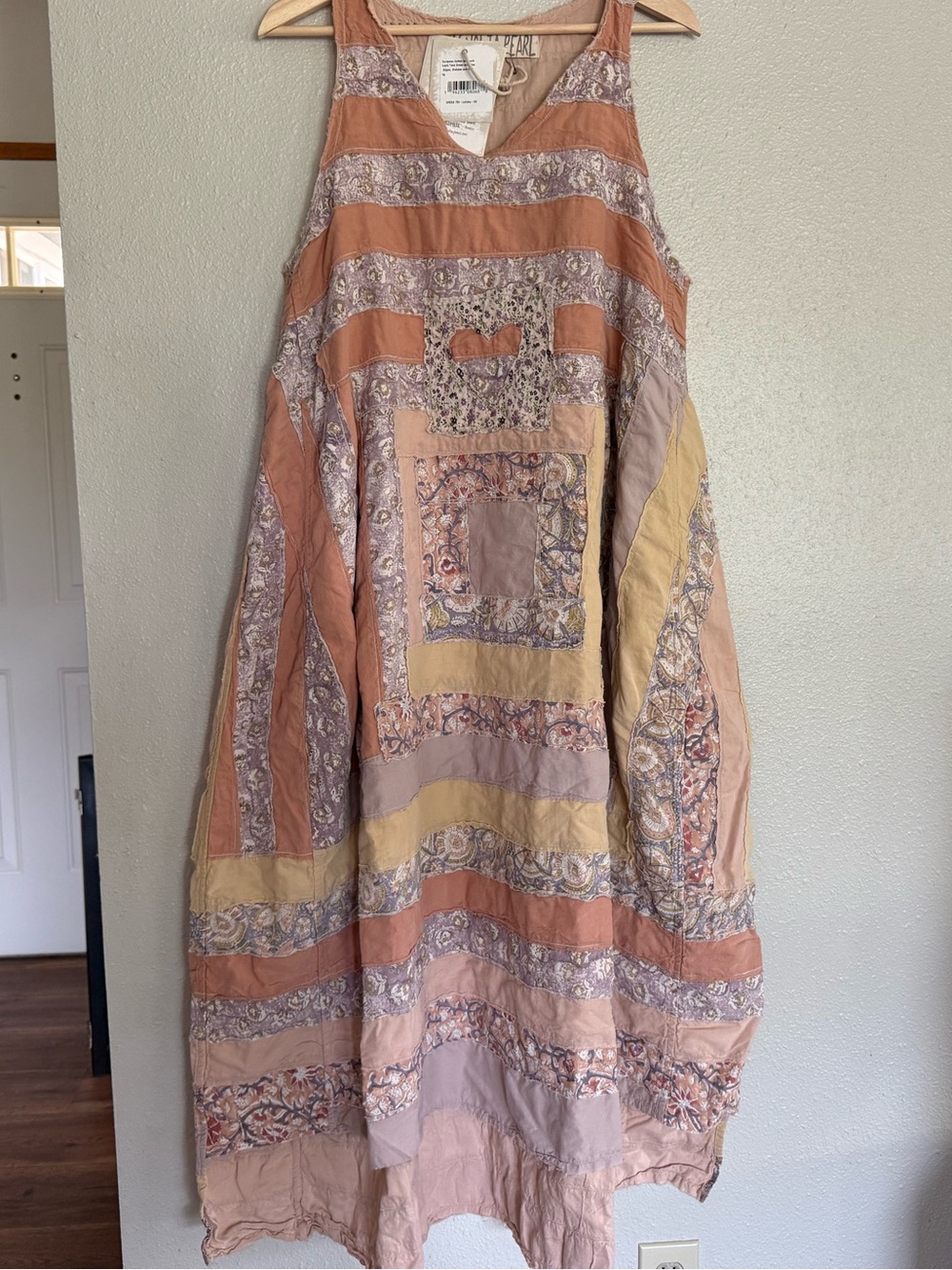 Magnolia Pearl Quiltwork Layla Tank Dress O/S💖NEW WITH TAGS💖BOHO💖Lined Cotton - Picture 12 of 12